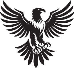 Fototapeta premium black eagle tattoo vector, eagle silhouette vector, eagle logo vector, eagle vector icon, eagle silhouette vector isolated on white background