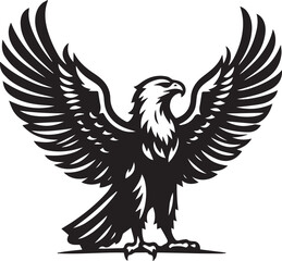 Obraz premium black eagle tattoo vector, eagle silhouette vector, eagle logo vector, eagle vector icon, eagle silhouette vector isolated on white background