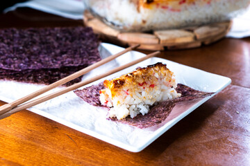 Easy Sushi Bake. Sushi Casserole.