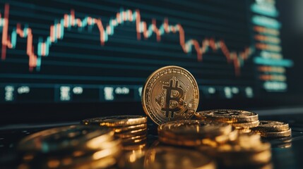 Bitcoin Cryptocurrency Trading Display