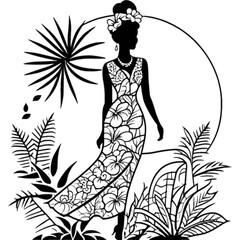 Balinese girl in a dress