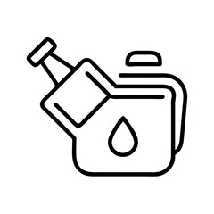 oil change icon, oil change line art - simple line art of oil change, perfect for oil change logos and icons