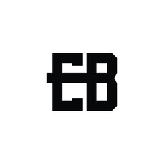 EB monogram logo design letter text name symbol monochrome logotype alphabet character simple logo