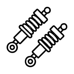 shock absorber icon, shock absorber line art - simple line art of shock absorber, perfect for shock absorber logos and icons