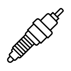 spark plug icon, spark plug line art - simple line art of spark plug, perfect for spark plug logos and icons