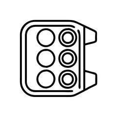 taillights icon, taillights line art - simple line art of taillights, perfect for taillights logos and icons