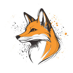 Obraz premium red fox vector illustration