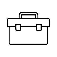 tool box icon, tool box line art - simple line art of tool box, perfect for tool box logos and icons