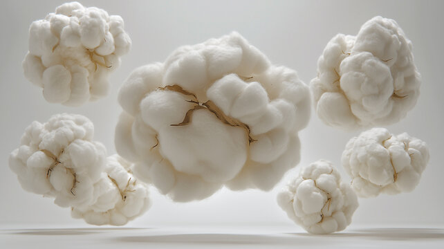 Cotton boll isolated on white background
