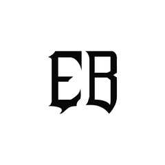 EB monogram logo design letter text name symbol monochrome logotype alphabet character simple logo