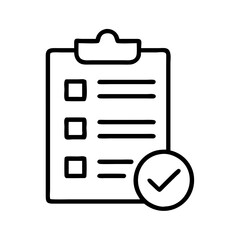 checklist icon, checklist line art - simple line art of checklist, perfect for checklist logos and icons