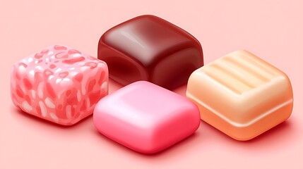 Colorful candies in pastel hues for sweet treats