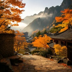 Chronicles of Maple and Mist: The Hanok Village's Autumnal Sonata