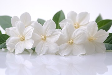 Jasmine white flower on white background. Jasmine white flower isolated on white background 