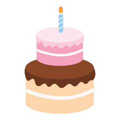 Birthday Cake icon illustration