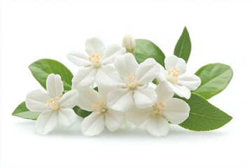 Jasmine white flower on white background. Jasmine white flower isolated on white background 