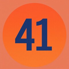 Obraz premium High-resolution stock photo of the number 41, styled with a modern minimalist aesthetic, professional quality, vibrant yet subtle color scheme, centered composition
