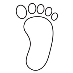 Obraz premium right foot footprint outline.eps