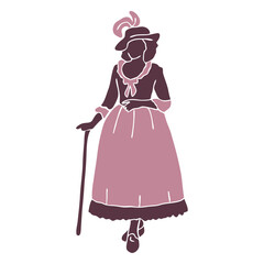 century fancy woman duotone.eps