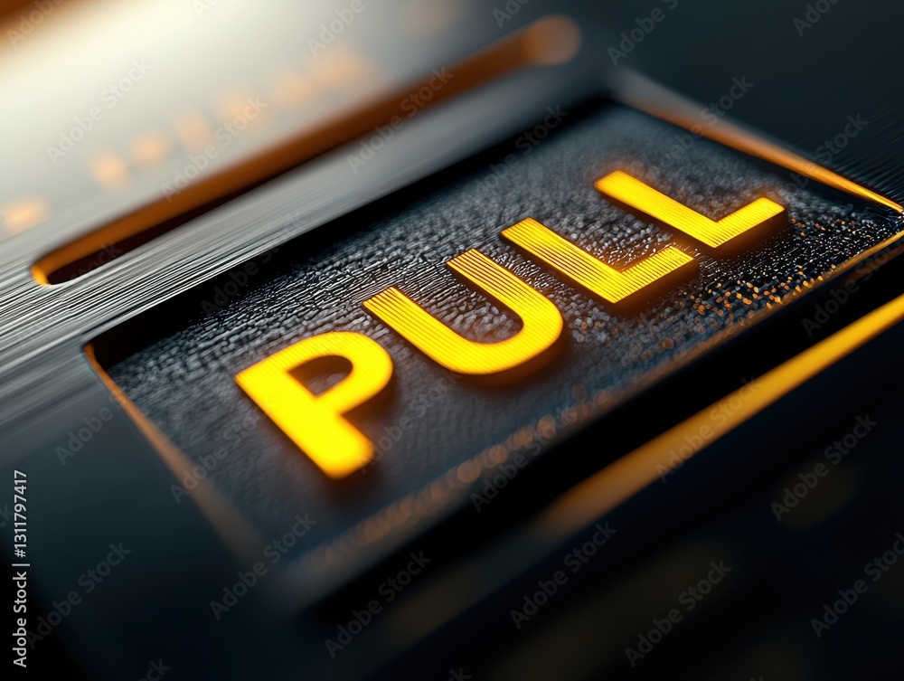 Poster close-up of a textured button with 