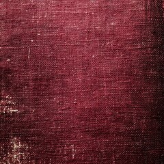 Rustic red textured fabric surface with visible wear and tear marks