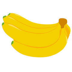 Bunch of ripe bananas isolated on background