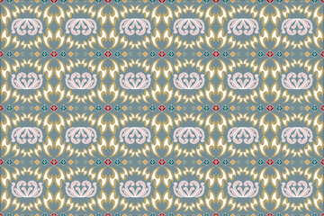 Damask seamless pattern. Design for textile, fabric, clothing, wallpaper, wrapping, cushion art ornament and decoration