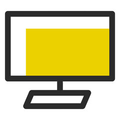  computer monitor colored stroke icon office icons.eps