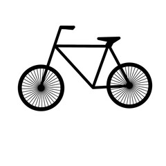 Illustration of a simple bicycle with a minimalist design. Sports, recreation, holiday, relaxing, summer.
