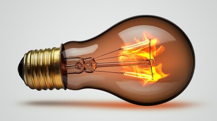 Illuminated Lightbulb,  Creative Studio Shot
