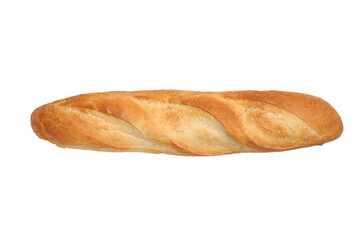 baguette bread on white background