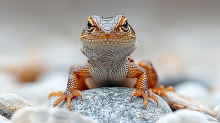 Lizard on Rocks, Close-Up, Nature