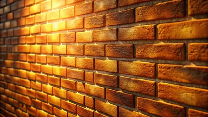 Warm Smooth Brick Wall Texture: Welcoming Ambiance Stock Photo