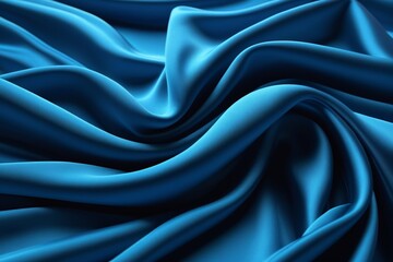 Fototapeta premium a close up of a blue silk fabric with a very smooth surface