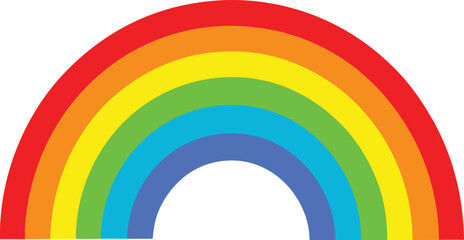 Obraz premium Rainbow Silhouette Vector, Rainbow Icon