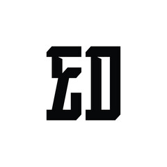 ED monogram logo design letter text name symbol monochrome logotype alphabet character simple logo