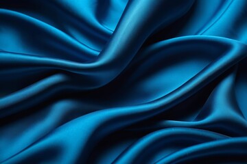 Fototapeta premium a close up of a blue silk fabric with a very smooth surface