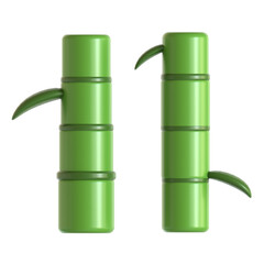 Obraz premium japanese bamboo 3d icon illustration