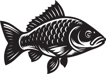vector illustration of a fish, fish silhouette vector, fish logo vector, fish vector icon, fish silhouette vector isolated on white background