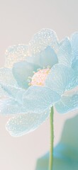 Watercolor illustration of lotus flower in pastel colors, abstract background