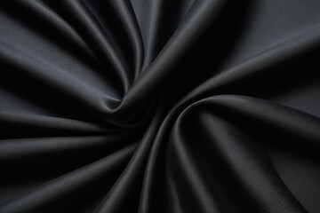 Fototapeta premium a close up of a black fabric with a very large amount of folds