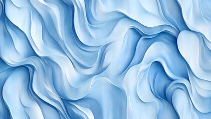 Obraz premium Abstract Blue Wave Pattern Serene Swirling Texture