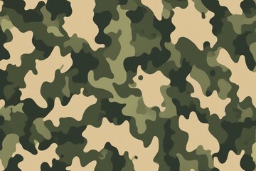 Fototapeta premium camouflage pattern with a green and beige background