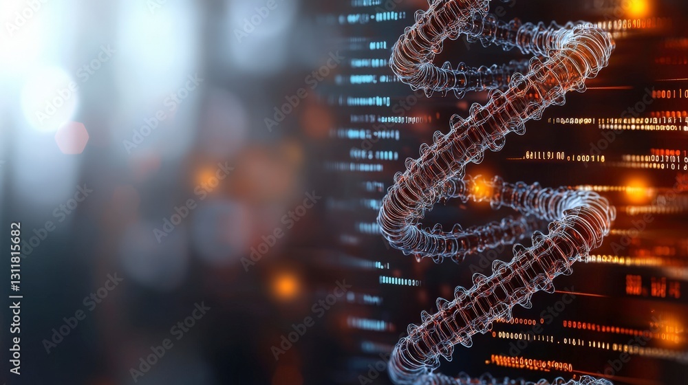 Poster abstract molecular structures background design