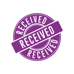 Received Stamp Graphic design vector element templates simple and modern