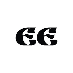 EE monogram logo design letter text name symbol monochrome logotype alphabet character simple logo