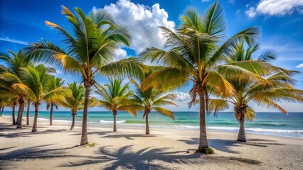 Obraz premium palm trees on a tropical beach