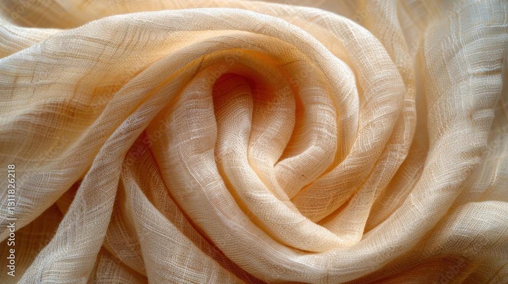 Poster a soft cream fabric showcases intricate textures as it is draped in gentle folds capturing light bea