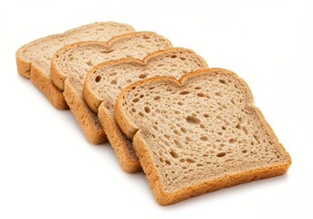 Freshly Sliced Whole Grain Bread Kitchen Table Food Photography Bright Lighting Close-Up Healthy Eating Concept