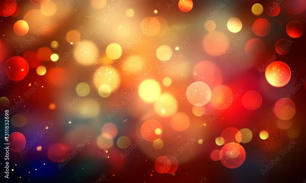 Poster a radiant display of warm bokeh lights, creating a soft and inviting festive atmosphere